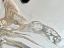 Luxuriöses Pouring Gemälde - Original Acrylbild in Beige, Schwarz & Weiß auf Leinwand 1,60 x 40cm
