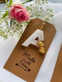 Schlüsselanhänger Resin Art Buchstaben - Geschenk für Sie, Anhänger Geburtstag oder Gastgeschenk Valentinstag