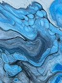 Pouring Kunstwerk- Acryl Wandbild Abstrakt, Original 30x40cm  Bild, Dekoration für Wohnzimmer, Geschenk für Freunde