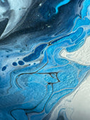 Pouring Kunstwerk- Acryl Wandbild Abstrakt, Original 30x40cm  Bild, Dekoration für Wohnzimmer, Geschenk für Freunde