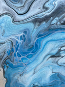 Pouring Kunstwerk- Acryl Wandbild Abstrakt, Original 30x40cm  Bild, Dekoration für Wohnzimmer, Geschenk für Freunde