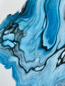 Pouring Kunstwerk- Acryl Wandbild Abstrakt, Original 30x40cm  Bild, Dekoration für Wohnzimmer, Geschenk für Freunde