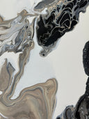Pouring Bilder Kunstwerk Acrylbilder Abstrakte Kunst Fluidart Painting Malerei Leinwandbild 30x40cm Dekoration Wohnzimmer Wandbild Geschenk