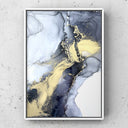 Original Alcohol Ink Kunst Fluid Art Wanddekoration Abstrakte Kunst Gemälde 40x30cm im Bilderrahmen Weiß  Holz 40x50cm Geschenk Einzug