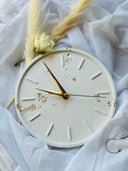 Wanduhr aus Gießmasse, Betonuhr als Wanddeko ,Geschenkidee Geburtstag ,Quartzuhrwerk