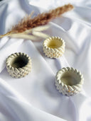 geflochtener Kerzenhalter aus Gießmasse - Boho Teelichthalter, handgemacht, dekorativ, minimalistische Deko Geschenkidee
