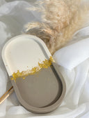 Schmuckschale ovales Betontablett aus Gießmasse  - Geschenk für Sie, Dekoration für zu Hause Geschenkidee zum Geburtstag oder Ostern